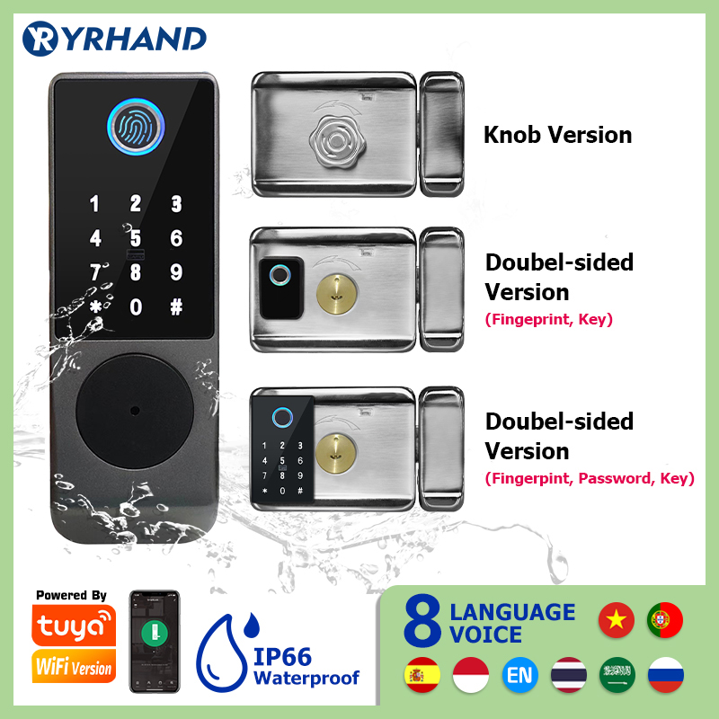Smart Home Door Lock - Tuya inteligentny zamek wodoodporna Wifi podwójna