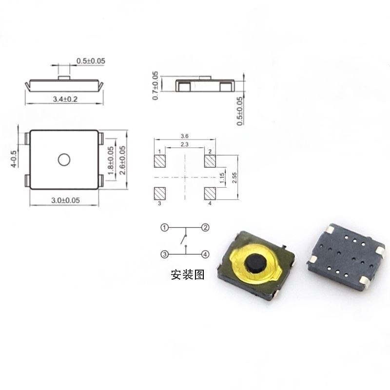 10/100 SZT. Przycisk Tact Swit – Smart Home Yellow recenzja i cena