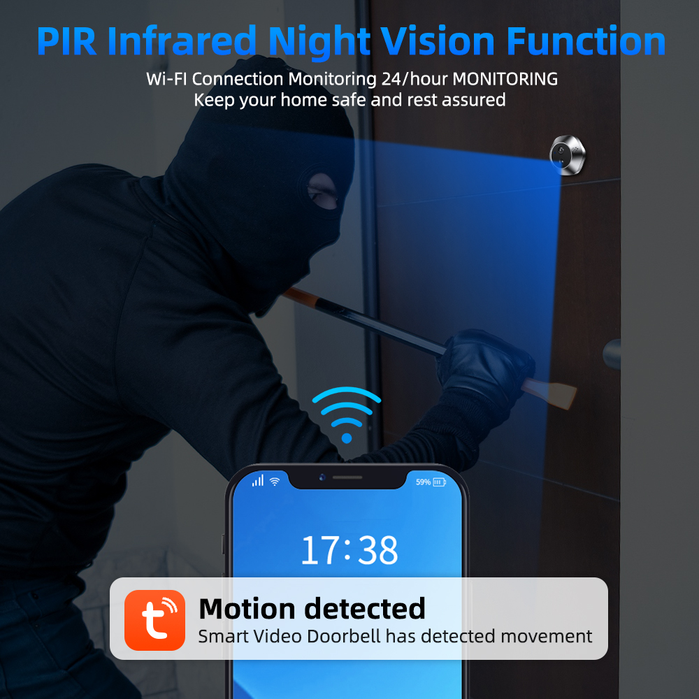 1080P WiFi wizjer Tuya intelig – Smart Home Video recenzja i cena